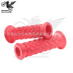 16 Colors Available Brown Red Black Hot Retro Cafe Racer Parts 22MM 25MM Rubber Motorbike Grip for Honda Suzuki Yamaha Harley So