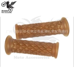 16 Colors Available Brown Red Black Hot Retro Cafe Racer Parts 22MM 25MM Rubber Motorbike Grip for Honda Suzuki Yamaha Harley So