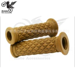 16 Colors Available Brown Red Black Hot Retro Cafe Racer Parts 22MM 25MM Rubber Motorbike Grip for Honda Suzuki Yamaha Harley So