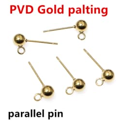 30pcs 3/4/5/6mm 316 Stainless Steel Ball Pin Findings Stud Earring Basic Pins Stoppers Connector For DIY Jewelry Making Supplies