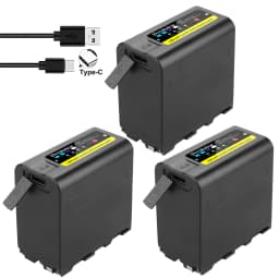 Probty 10800mAh NP-F980 NP-F970 NPF960 NP F970 Battery with USB Charge Output For Sony PLM-100 CCD-TRV35 MVC-FD91 MC1500C
