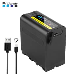 Probty 10800mAh NP-F980 NP-F970 NPF960 NP F970 Battery with USB Charge Output For Sony PLM-100 CCD-TRV35 MVC-FD91 MC1500C