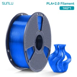 SUNLU PLA + 2.0 1.75mm 1KG,Ultra-Tough (19.8KJ/m² Impact),2-3X Stronger,Fast Printing 300mm/s,High Speed 3D Printer Filament