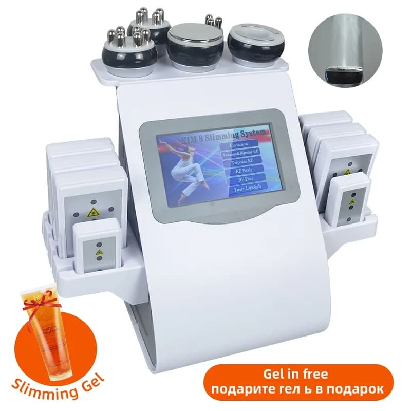 NEWS 6in1 Professional KIM 8 40K Cavitation Machine Vibrating Massager Weight Loss Sculpting Machine With gel(Fast Shipping)