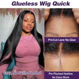 40 42 Inch Bone Straight Human Hair Wigs 13x4 13x6 HD Lace Frontal Wigs Glueless 5x5 Closure 3 Seconds To Wear For Beginners