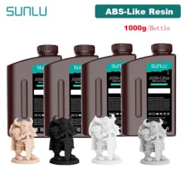 SUNLU 4KG ABS-Like/ Standard / Water-Wash 3D Resin 405nm UV Resin For Most SLA/DLP/LCD 3D Printer Material UV Sensitive 1kg