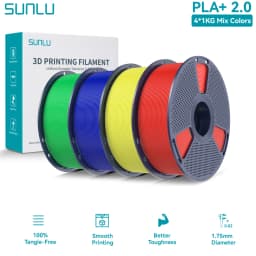 SUNLU PLA PLUS 2.0 3D Filament 1.75mm Stronger Robust Multicolor Upgrade Pla High Speed Printing Filament for Most FDM Printer