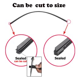 2PCS 6mm/8mm Car Auto Rubber Strip Refills For Metal Wiper Blades Windshield 14" 16" 22" 24" 26" Vehicle Insert Soft Refill