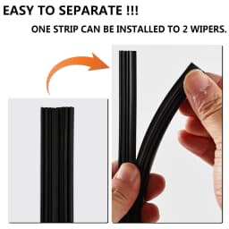 2PCS 6mm/8mm Car Auto Rubber Strip Refills For Metal Wiper Blades Windshield 14" 16" 22" 24" 26" Vehicle Insert Soft Refill