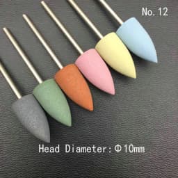 6pcs/set Rubber Silicon Nail Drill Milling Cutter for Manicure Bit Flexible Polisher Machine Electric Nail File Art Tools