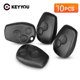 KEYYOU 10pcs/lot Without Blade 2 Buttons Remote Car Key Shell Fob Cover Case For Renault Dacia Modus Clio 3 Twingo Kangoo 2