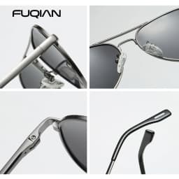 Classic Big Pilot Polarized Sunglasses Men Luxury Metal Black Aviation Sun Glasses Male Fashion Driving Vacation Shades UV400