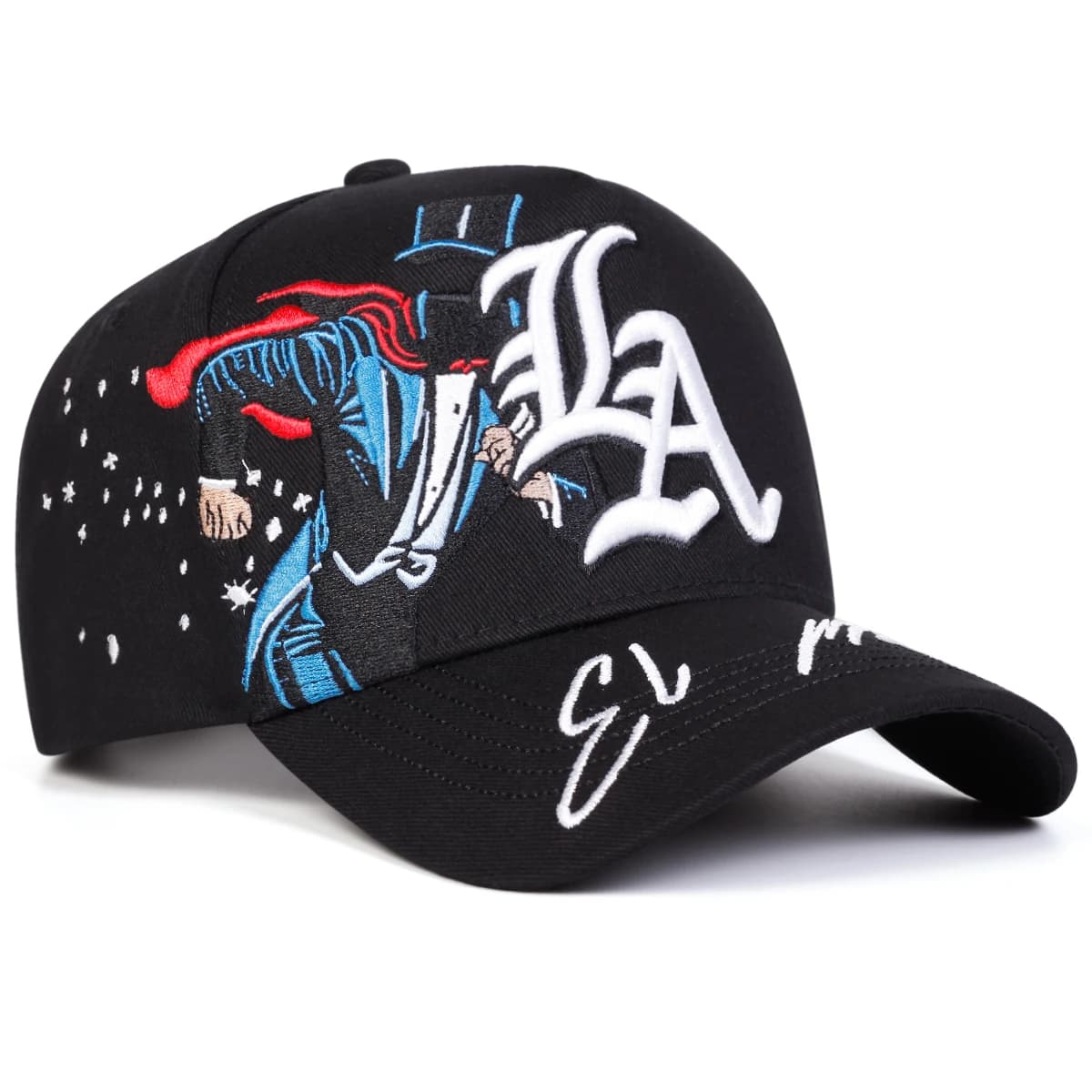 Unisex Gothic LA Magician Embroidery Baseball Caps Spring Autumn Outdoor Adjustable Casual Hats Sunscreen Hat Sports Cap
