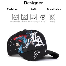Unisex Gothic LA Magician Embroidery Baseball Caps Spring Autumn Outdoor Adjustable Casual Hats Sunscreen Hat Sports Cap