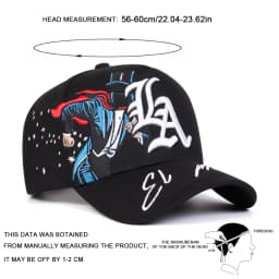 Unisex Gothic LA Magician Embroidery Baseball Caps Spring Autumn Outdoor Adjustable Casual Hats Sunscreen Hat Sports Cap
