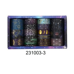 12-Roll Retro Starry Sky Washi Tape Set, 2M Long / 1.5CM Wide, Stationery Supplies and Gift Decoration, A Gift for Friends