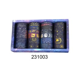 12-Roll Retro Starry Sky Washi Tape Set, 2M Long / 1.5CM Wide, Stationery Supplies and Gift Decoration, A Gift for Friends