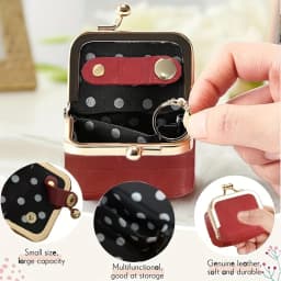New Women's Pure-Color Imitation Leather Jewelry Box, Ring, Necklace, Earring Storage Box, Mini Coin Purse, Hanging Ornament Bag