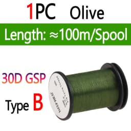 10D 20D 30D 50D 100D 75D 140D 200D GSP Fly Tying Polyethylene Floss Thread High Tensile Tying Line for Dry Wet Pike Streamer Fly