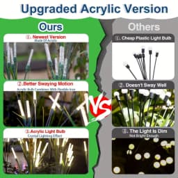 1/2/4PCS Outdoor Solar Reed Lights Waterproof Bubble Stake Lights For Garden Pathway Courtyard Decor