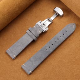 Vintage Suede Cowhide Watch Strap for Omega for Seiko 14/16/18/19/20/21/22mm Butterfly Buckle Bracelet Men Women Sport Wristband
