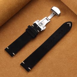 Vintage Suede Cowhide Watch Strap for Omega for Seiko 14/16/18/19/20/21/22mm Butterfly Buckle Bracelet Men Women Sport Wristband