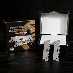 15/100pcs Box Professional Stainless Steel Razor Blade Manual Shaver Double And Single-Sided Blade Men Shaving Replacement Blade