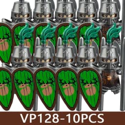 Medieval Castle Soldier Figures Building Blocks Military Army Knight Roman Warrior Infantry Militia Orc Accessories Bricks Toys