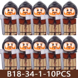 Medieval Castle Soldier Figures Building Blocks Military Army Knight Roman Warrior Infantry Militia Orc Accessories Bricks Toys