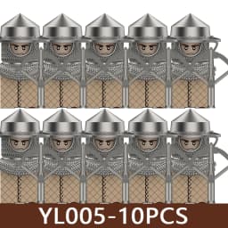 Medieval Castle Soldier Figures Building Blocks Military Army Knight Roman Warrior Infantry Militia Orc Accessories Bricks Toys