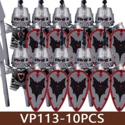 Medieval Castle Soldier Figures Building Blocks Military Army Knight Roman Warrior Infantry Militia Orc Accessories Bricks Toys