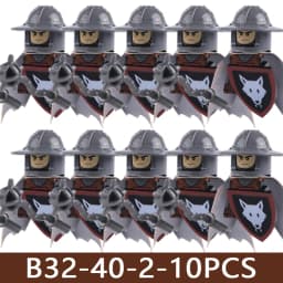 Medieval Castle Soldier Figures Building Blocks Military Army Knight Roman Warrior Infantry Militia Orc Accessories Bricks Toys