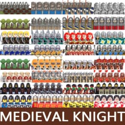Medieval Castle Soldier Figures Building Blocks Military Army Knight Roman Warrior Infantry Militia Orc Accessories Bricks Toys