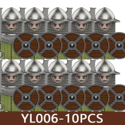 Medieval Castle Soldier Figures Building Blocks Military Army Knight Roman Warrior Infantry Militia Orc Accessories Bricks Toys