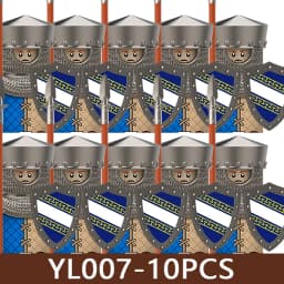 Medieval Castle Soldier Figures Building Blocks Military Army Knight Roman Warrior Infantry Militia Orc Accessories Bricks Toys