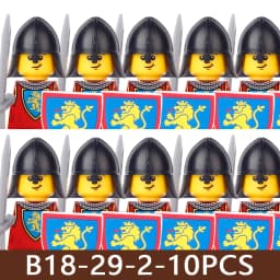 Medieval Castle Soldier Figures Building Blocks Military Army Knight Roman Warrior Infantry Militia Orc Accessories Bricks Toys