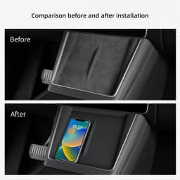 Non-slip Car Charger Mat Center Console Wireless Charging Pad for Tesla Model Y Juniper Model 3 2025 2026 Organizer Accessories