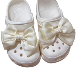 2pcs Cloth Butterfly Bow Shoes Charm Butterfly Shoes Accessories for Girls Hole Shoes DIY Gift