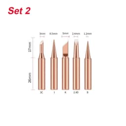 900M-T Series Welding Tips Lead-Free Welding Solder Tip Pure Copper Soldering Iron Head Welding Soldering Accessories