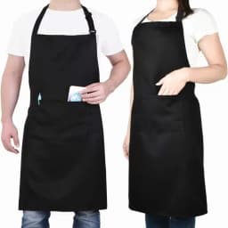 1/2pcs Durable Polyester Adjustable Neck Apron with 2 Large Pockets Great for Cooking, Grilling Grilling, Christmas Crafts
