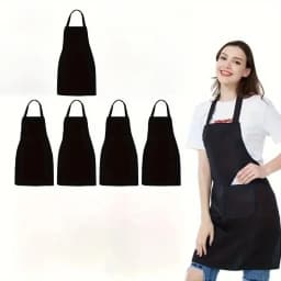 1/2pcs Durable Polyester Adjustable Neck Apron with 2 Large Pockets Great for Cooking, Grilling Grilling, Christmas Crafts
