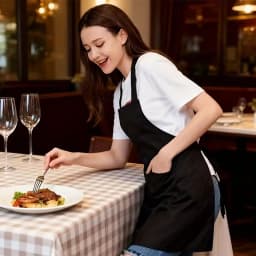 1/2pcs Durable Polyester Adjustable Neck Apron with 2 Large Pockets Great for Cooking, Grilling Grilling, Christmas Crafts