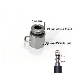 3/8inch Pressure Washer Adapter External Thread Convert 3/8 Female Quick Connector Male Quick Plug for Karcher/Lavor/Bosch Hose