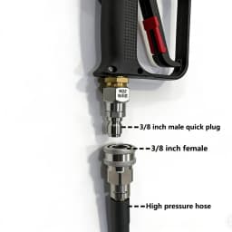 3/8inch Pressure Washer Adapter External Thread Convert 3/8 Female Quick Connector Male Quick Plug for Karcher/Lavor/Bosch Hose