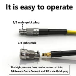 3/8inch Pressure Washer Adapter External Thread Convert 3/8 Female Quick Connector Male Quick Plug for Karcher/Lavor/Bosch Hose