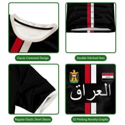 Iraq Style Printed Jerseys Men's And Women's Summer Street Short-sleeved Tee Sports Breathable Quick-drying Football T-shirts