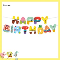 SpongeBob SquarePants Party Decorations Baby Shower Birthday Theme Birthday Party Disposable Tableware Cup Plate Tablecloth