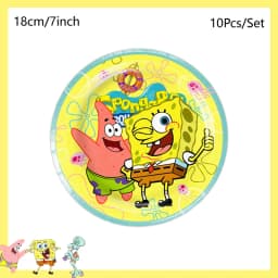 SpongeBob SquarePants Party Decorations Baby Shower Birthday Theme Birthday Party Disposable Tableware Cup Plate Tablecloth