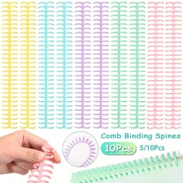 5-10PCS Plastic Comb Binding Spines 30-Ring Spiral Binding Coils for Business Document Notebook File Making - Office Supplies
