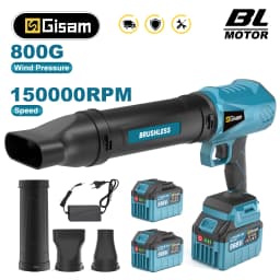 Gisam Brushless Electric Turbo Fan Cordless Leaf Air Blower Turbo Jet Fan Handheld Dust Blowing Tool For Makita 18V Battery Pin
